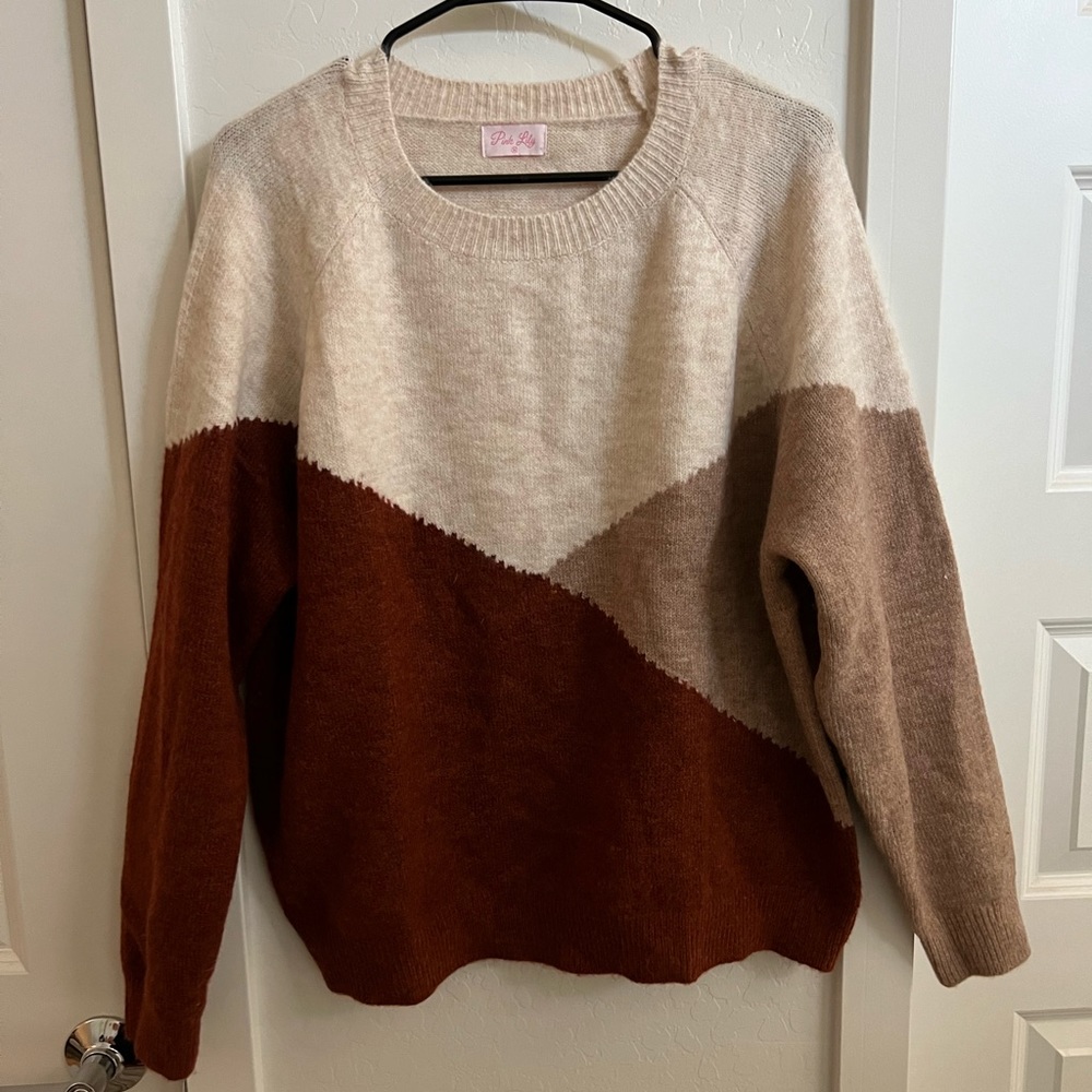 color block sweater